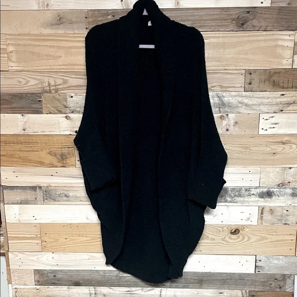 Sweet Lovely by Jen size M/L Black Super Soft Oversized Cocoon Cardigan Sweater - Picture 1 of 7